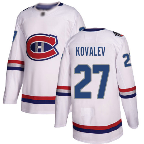 Adidas Youth Alexei Kovalev Authentic White Jersey: NHL #27 Montreal Canadiens 2017 100 Classic