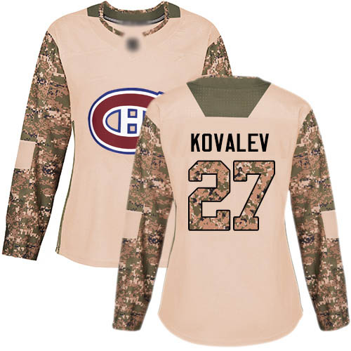 Adidas Women's Alexei Kovalev Authentic Camo Jersey: NHL #27 Montreal Canadiens Veterans Day Practice