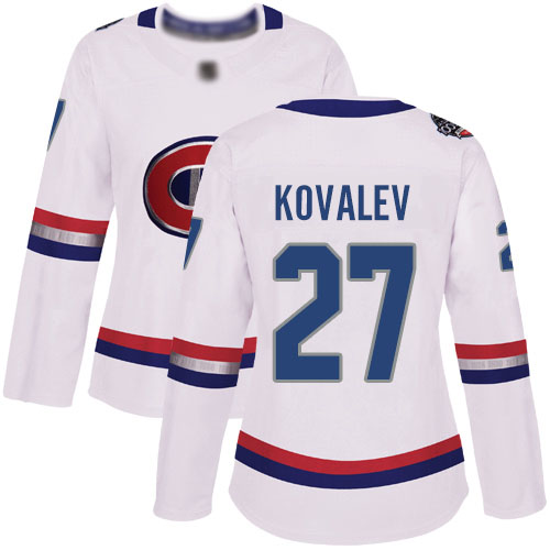 Adidas Women's Alexei Kovalev Authentic White Jersey: NHL #27 Montreal Canadiens 2017 100 Classic