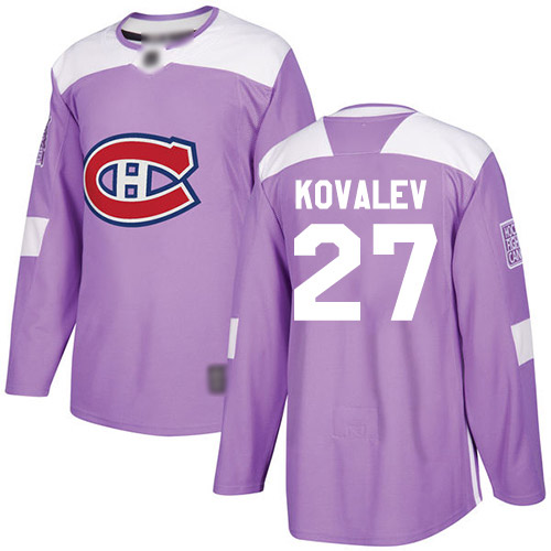 Adidas Youth Alexei Kovalev Authentic Purple Jersey: NHL #27 Montreal Canadiens Fights Cancer Practice