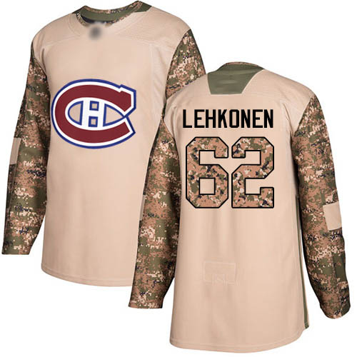 Adidas Youth Artturi Lehkonen Authentic Camo Jersey: NHL #62 Montreal Canadiens Veterans Day Practice