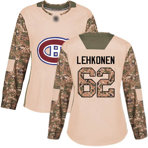 Adidas Women's Artturi Lehkonen Authentic Camo Jersey: NHL #62 Montreal Canadiens Veterans Day Practice