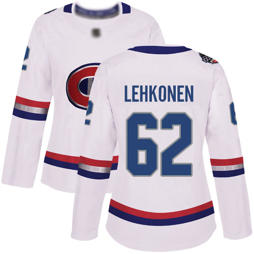 Adidas Women's Artturi Lehkonen Authentic White Jersey: NHL #62 Montreal Canadiens 2017 100 Classic