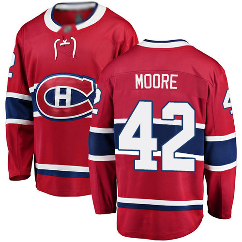 Fanatics Branded Youth Dominic Moore Breakaway Red Home Jersey: NHL #42 Montreal Canadiens