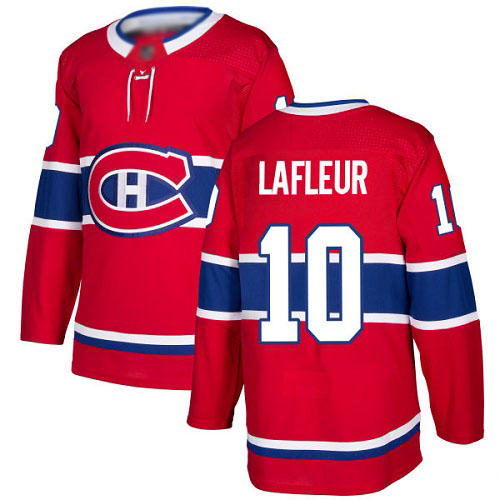 Adidas Youth Guy Lafleur Authentic Red Home Jersey: NHL #10 Montreal Canadiens