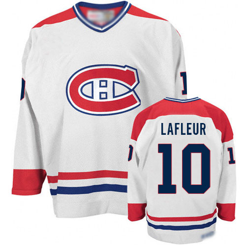 CCM Men's Guy Lafleur Premier White Jersey: NHL #10 Montreal Canadiens CH Throwback
