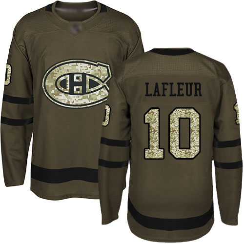 Adidas Youth Guy Lafleur Authentic Green Jersey: NHL #10 Montreal Canadiens Salute to Service