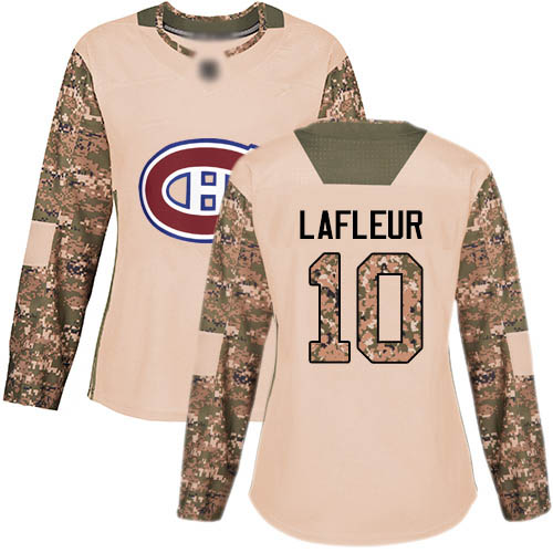 Adidas Women's Guy Lafleur Authentic Camo Jersey: NHL #10 Montreal Canadiens Veterans Day Practice