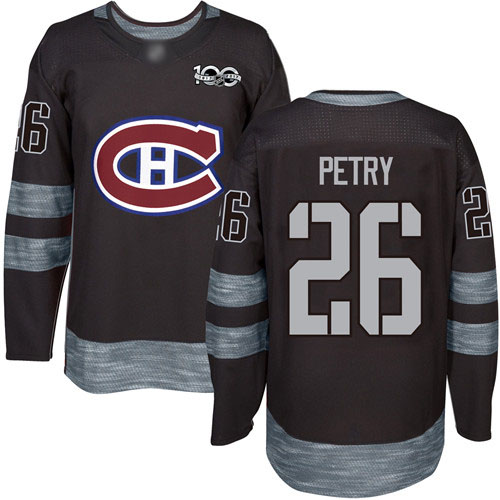 Men's Jeff Petry Authentic Black Jersey: Hockey #26 Montreal Canadiens 1917-2017 100th Anniversary