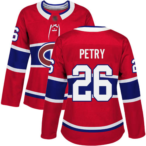 Women's Jeff Petry Authentic Red Home Jersey: Hockey #26 Montreal Canadiens