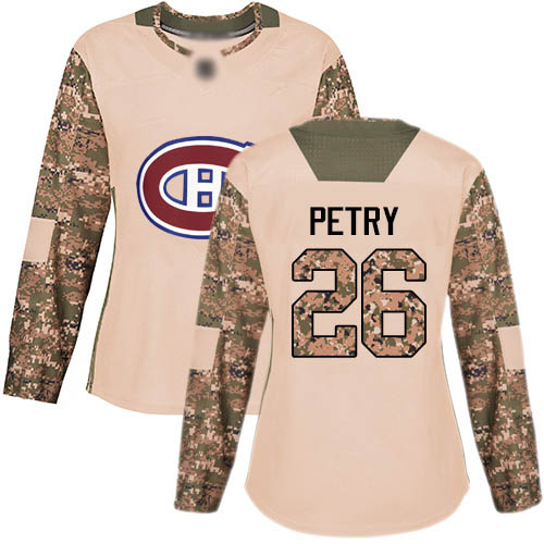 Women's Jeff Petry Authentic Camo Jersey: Hockey #26 Montreal Canadiens Veterans Day Practice