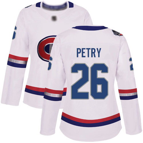 Women's Jeff Petry Authentic White Jersey: Hockey #26 Montreal Canadiens 2017 100 Classic