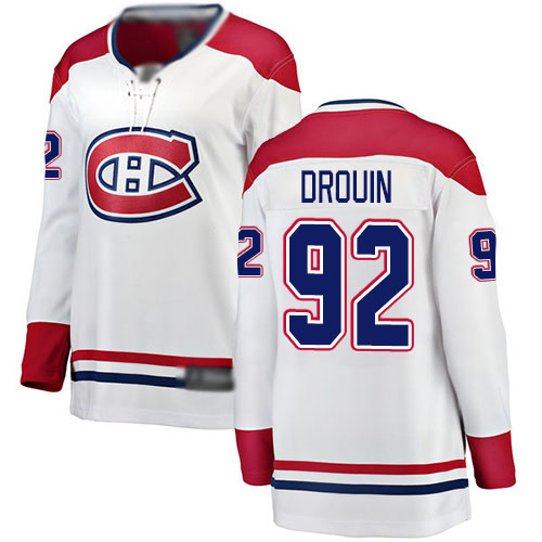 Fanatics Branded Women's Jonathan Drouin Breakaway White Away Jersey: NHL #92 Montreal Canadiens
