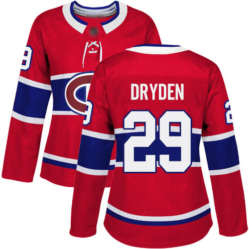 Adidas Women's Ken Dryden Premier Red Home Jersey: NHL #29 Montreal Canadiens