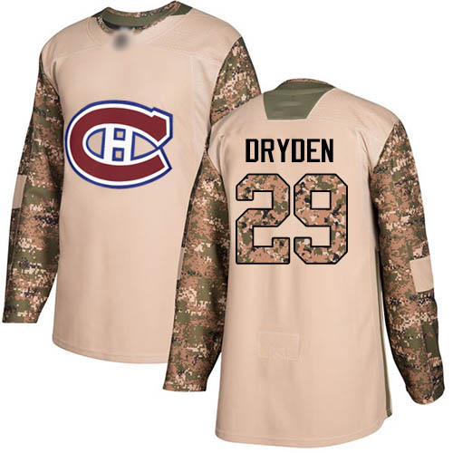 Adidas Men's Ken Dryden Authentic Camo Jersey: NHL #29 Montreal Canadiens Veterans Day Practice