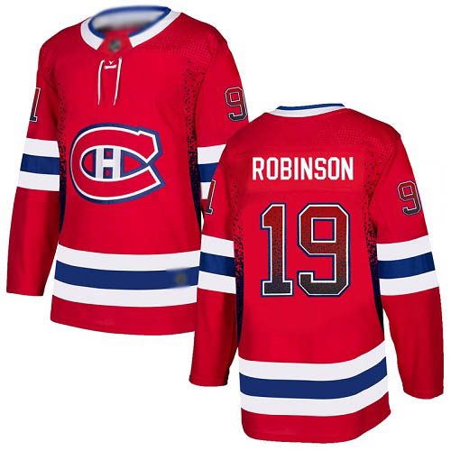 Adidas Men's Larry Robinson Authentic Red Jersey: NHL #19 Montreal Canadiens Drift Fashion