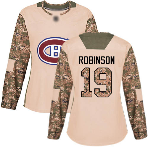 Adidas Women's Larry Robinson Authentic Camo Jersey: NHL #19 Montreal Canadiens Veterans Day Practice
