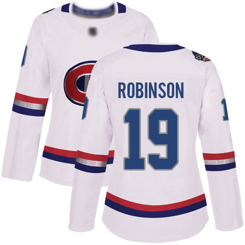 Adidas Women's Larry Robinson Authentic White Jersey: NHL #19 Montreal Canadiens 2017 100 Classic