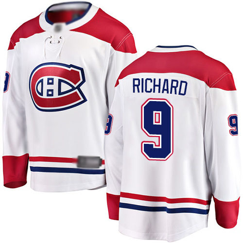 Fanatics Branded Youth Maurice Richard Breakaway White Away Jersey: Hockey #9 Montreal Canadiens