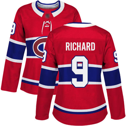 Women's Maurice Richard Premier Red Home Jersey: Hockey #9 Montreal Canadiens