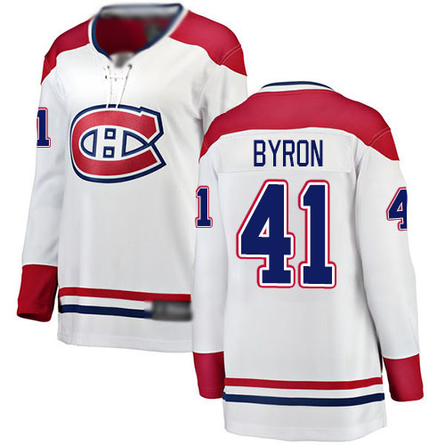 Fanatics Branded Women's Paul Byron Breakaway White Away Jersey: NHL #41 Montreal Canadiens