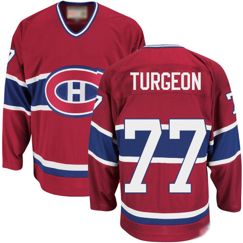 CCM Men's Pierre Turgeon Authentic Red Jersey: Hockey #77 Montreal Canadiens Throwback
