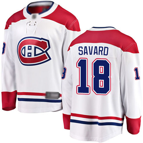 Fanatics Branded Youth Serge Savard Breakaway White Away Jersey: NHL #18 Montreal Canadiens