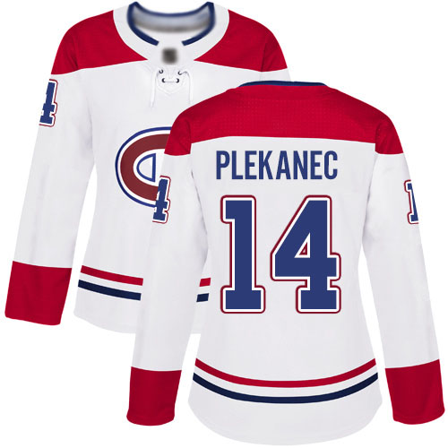 Adidas Women's Tomas Plekanec Authentic White Away Jersey: NHL #14 Montreal Canadiens