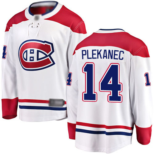 Fanatics Branded Youth Tomas Plekanec Breakaway White Away Jersey: NHL #14 Montreal Canadiens