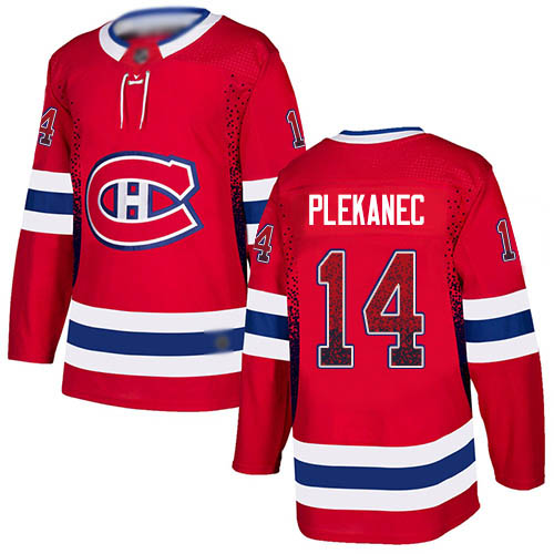Adidas Men's Tomas Plekanec Authentic Red Jersey: NHL #14 Montreal Canadiens Drift Fashion
