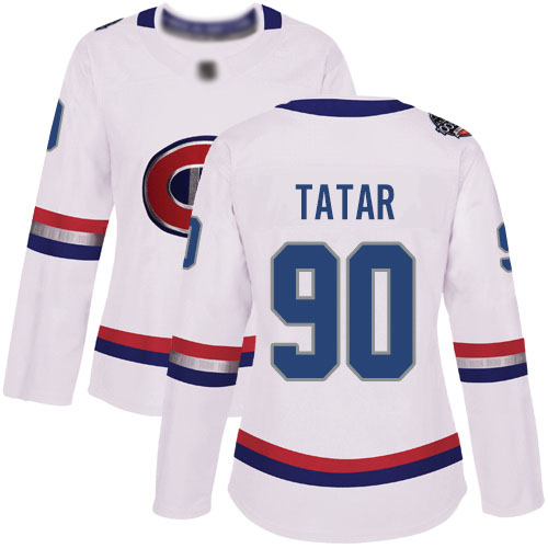 Adidas Women's Tomas Tatar Authentic White Jersey: NHL #90 Montreal Canadiens 2017 100 Classic