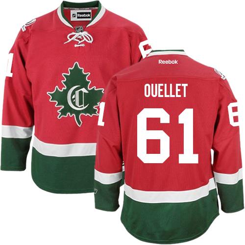 Reebok Men's Xavier Ouellet Authentic Red Third Jersey: NHL #61 Montreal Canadiens New CD