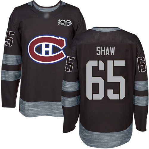 Adidas Men's Andrew Shaw Authentic Black Jersey: NHL #65 Montreal Canadiens 1917-2017 100th Anniversary
