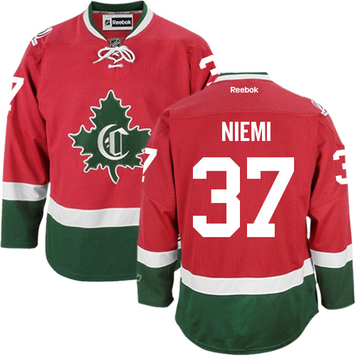 Reebok Men's Antti Niemi Authentic Red Third Jersey: NHL #37 Montreal Canadiens New CD