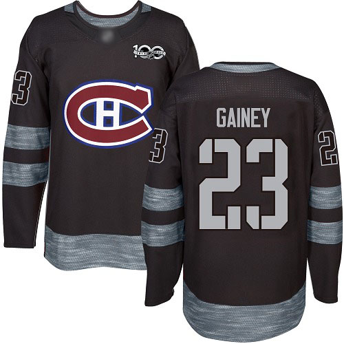 Adidas Men's Bob Gainey Authentic Black Jersey: NHL #23 Montreal Canadiens 1917-2017 100th Anniversary