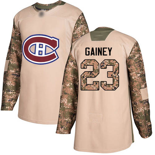 Adidas Men's Bob Gainey Authentic Camo Jersey: NHL #23 Montreal Canadiens Veterans Day Practice