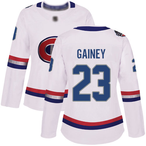 Adidas Women's Bob Gainey Authentic White Jersey: NHL #23 Montreal Canadiens 2017 100 Classic