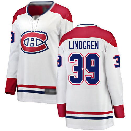 Fanatics Branded Women's Charlie Lindgren Breakaway White Away Jersey: NHL #39 Montreal Canadiens