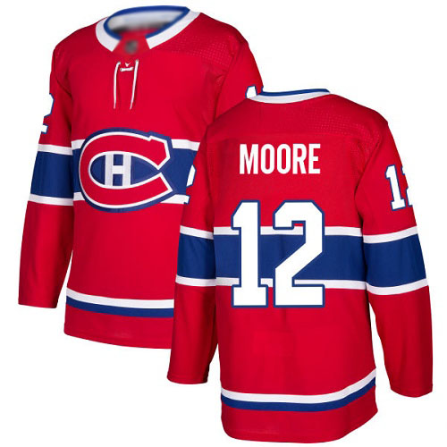 Youth Dickie Moore Premier Red Home Jersey: Hockey #12 Montreal Canadiens