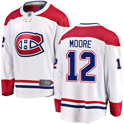 Fanatics Branded Men's Dickie Moore Breakaway White Away Jersey: Hockey #12 Montreal Canadiens