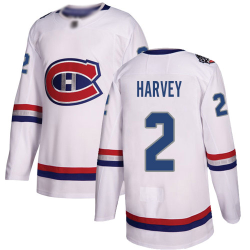 Adidas Men's Doug Harvey Authentic White Jersey: NHL #2 Montreal Canadiens 2017 100 Classic