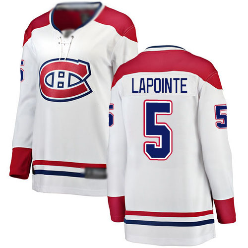 Fanatics Branded Women's Guy Lapointe Breakaway White Away Jersey: Hockey #5 Montreal Canadiens