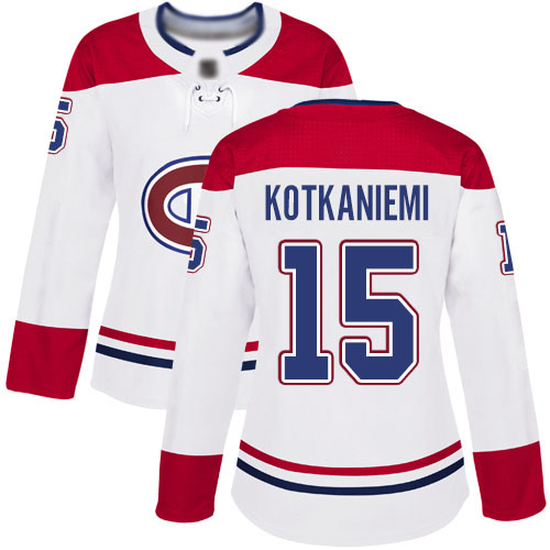 Adidas Women's Jesperi Kotkaniemi Authentic White Away Jersey: NHL #15 Montreal Canadiens