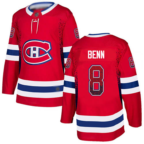 Adidas Men's Jordie Benn Authentic Red Jersey: NHL #8 Montreal Canadiens Drift Fashion
