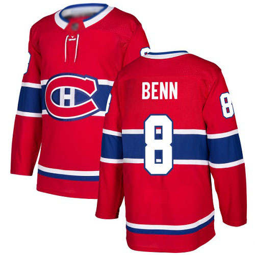 Adidas Men's Jordie Benn Premier Red Home Jersey: NHL #8 Montreal Canadiens