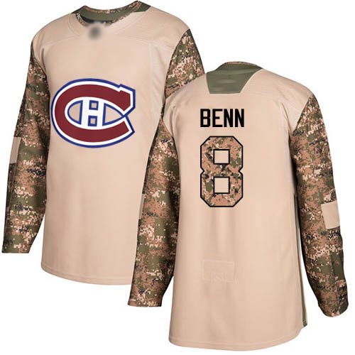 Adidas Men's Jordie Benn Authentic Camo Jersey: NHL #8 Montreal Canadiens Veterans Day Practice