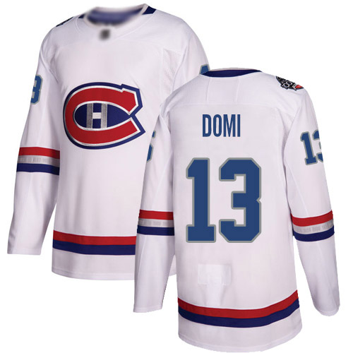 Adidas Men's Max Domi Authentic White Jersey: NHL #13 Montreal Canadiens 2017 100 Classic
