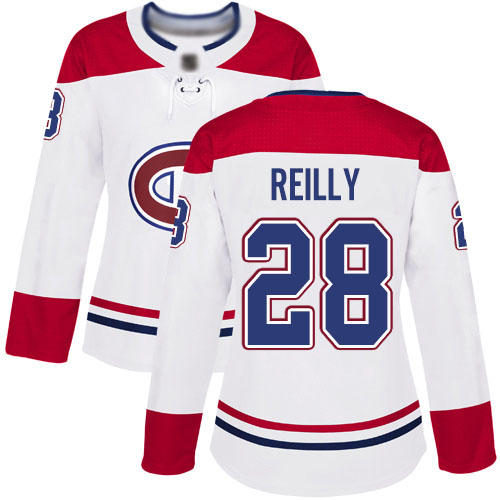 Adidas Women's Mike Reilly Authentic White Away Jersey: NHL #28 Montreal Canadiens