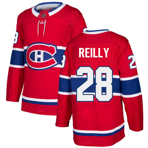Adidas Youth Mike Reilly Authentic Red Home Jersey: NHL #28 Montreal Canadiens