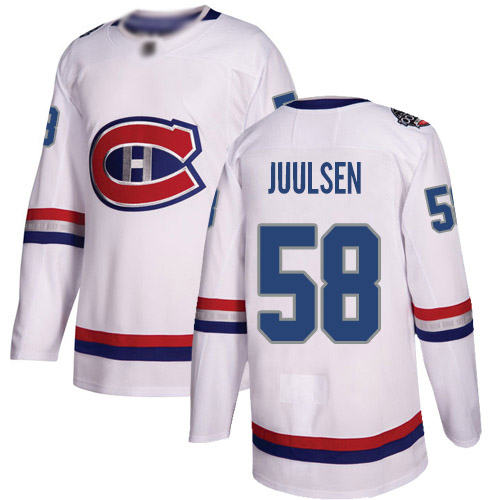 Youth Noah Juulsen Authentic White Jersey: Hockey #58 Montreal Canadiens 2017 100 Classic